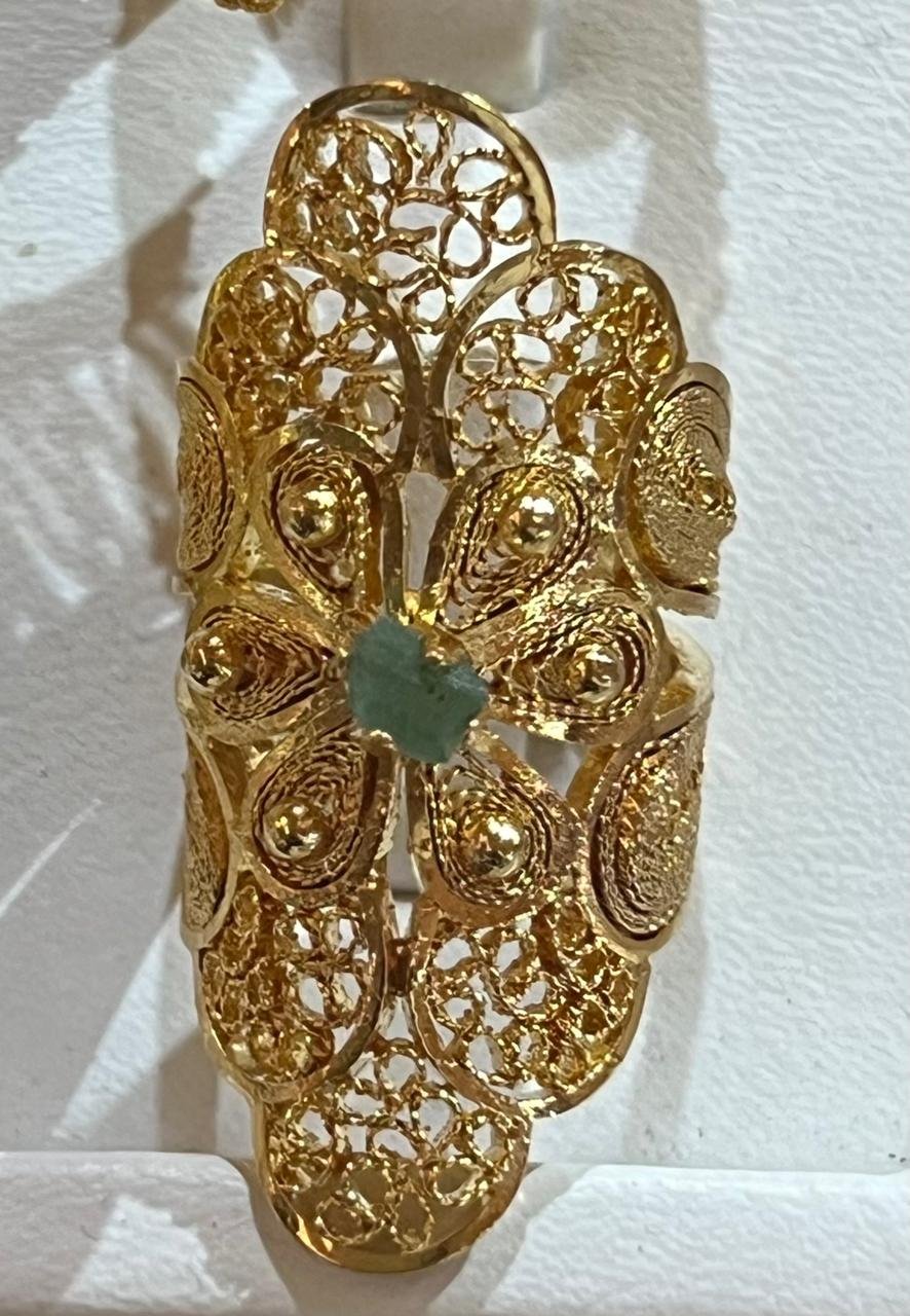 Anillo Filigrana con Esmeralda