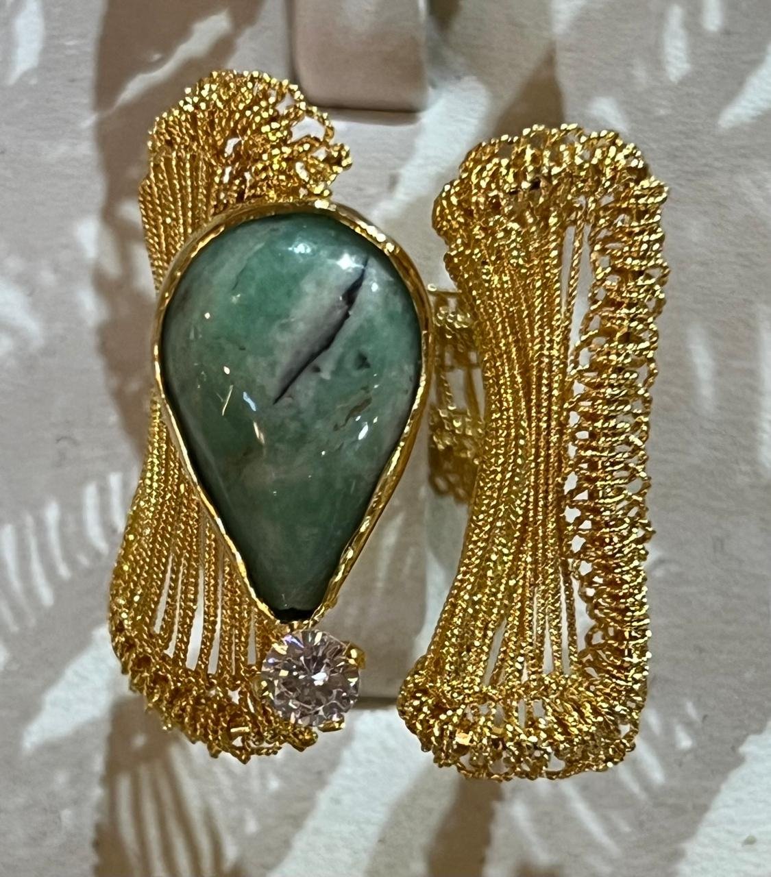 Anillo Macramé Corte Pera