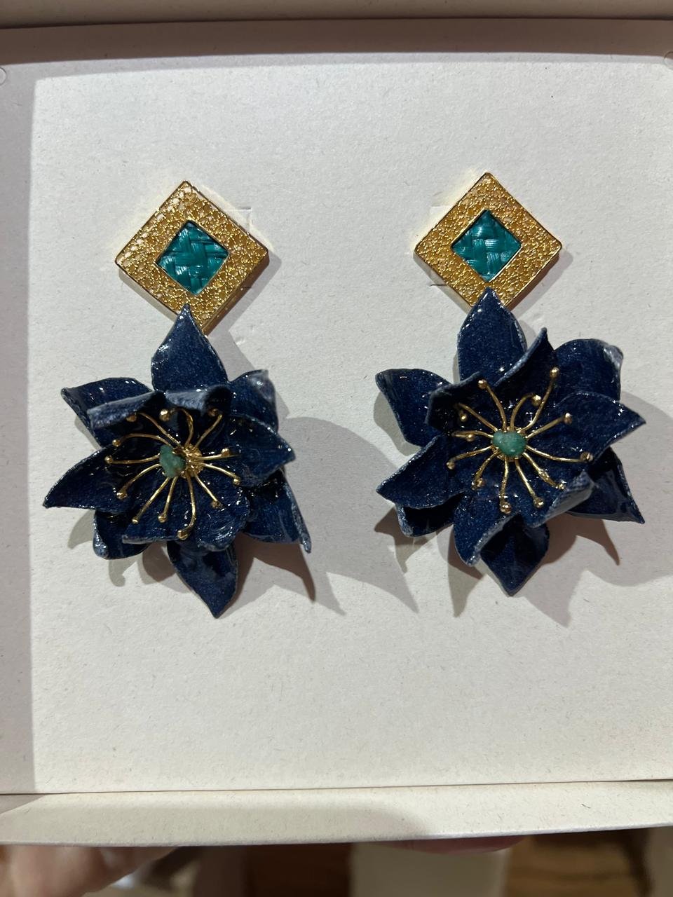 Aretes Florilegio Azul